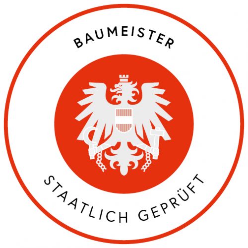 Zertifikat Baumeister staatlich geprüft im Familienbetrieb